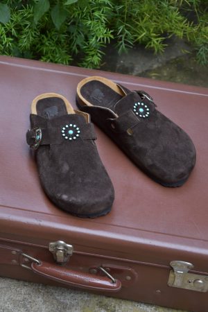 Taji Shoes Sabot 160 Suede Moro