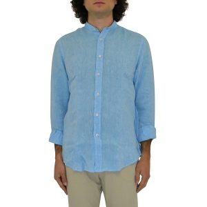 Portofiori Primula Camicia Lino Azzurra