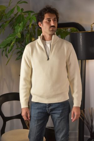 Bl'ker Half Zip Merinos Fin 5 Milk