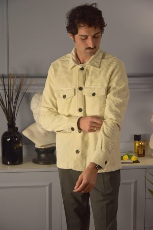 Portofiori SHJ15 Overshirt Velluto Panna