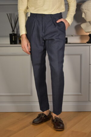 Entre Amis Monet Lino Blu Navy