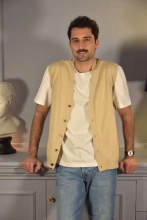 Filidoro Gilet Con Bottoni Sabbia