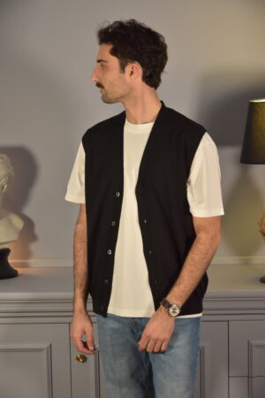 Filidoro Gilet Con Bottoni Nero