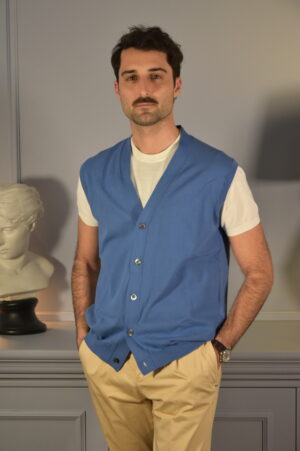 Filidoro Gilet Con Bottoni Indaco