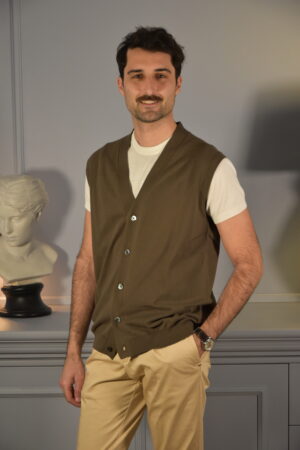 Filidoro Gilet Con Bottoni Moro