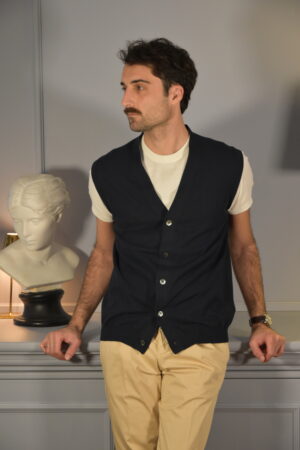 Filidoro Gilet Con Bottoni Blu