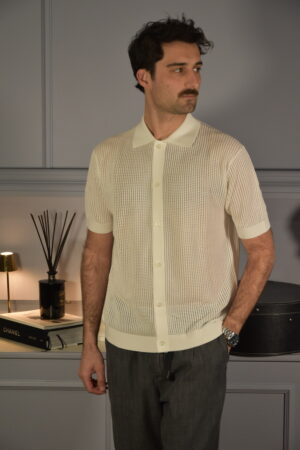 Filidoro Camicia Crochet Naturale