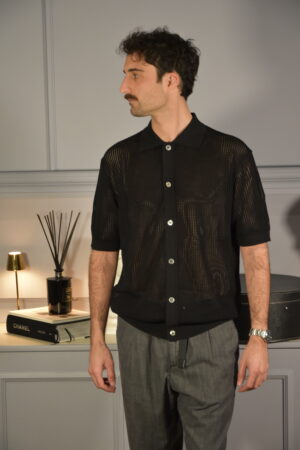 Filidoro Camicia Crochet Nero