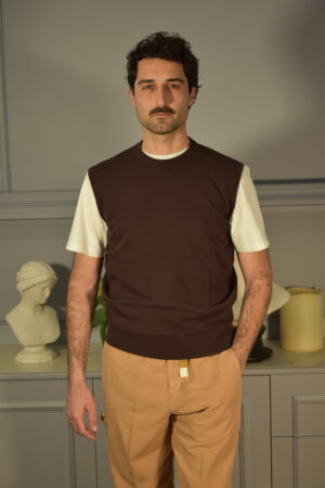 Filidoro Gilet Paricollo Chocolate