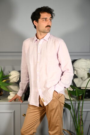 BD Baggies Camicia Bradford in Lino Lilla