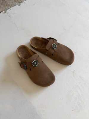 Taji Shoes Sabot 160 Suede Visone