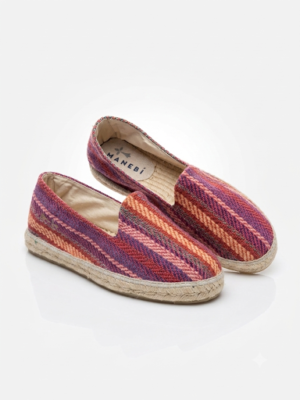 Manebì Espadrillas -  Stripes Multi Pink